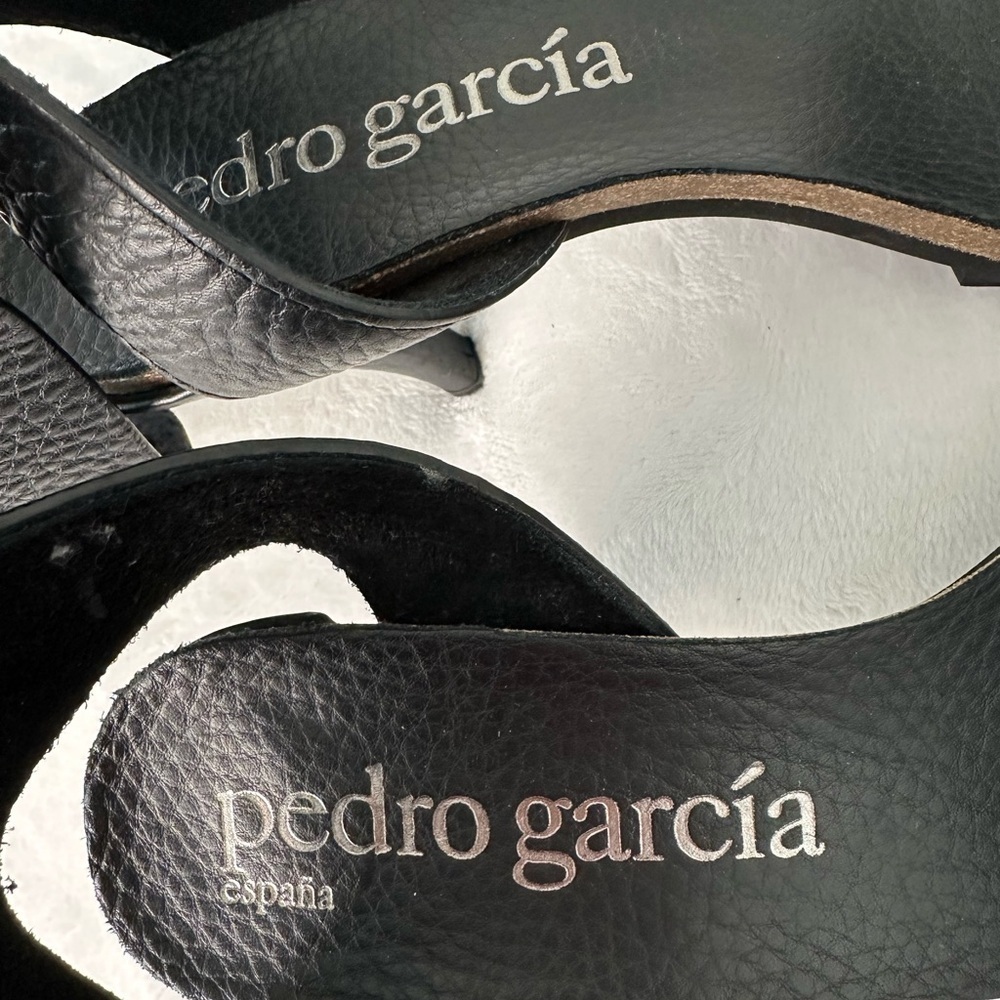 Pedro Garcia Open-Toe Ankle Strap Leather Heeled Sandal Size 39.5 or US 9.5 - Picture 8 of 11